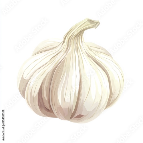 Garlic on white