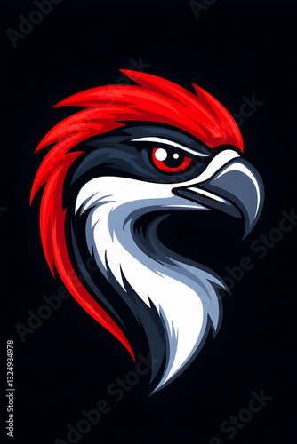 Wallpaper Mural Powerful bird head graphic design Torontodigital.ca