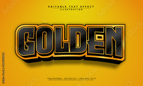 Editable golden font text effect template with a luxurious style. Perfect for premium branding, logos, and elegant designs