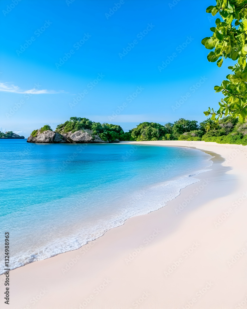 Fototapeta premium Serene tropical beach scene