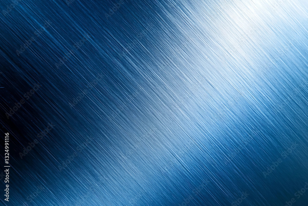 Blue abstract metal texture with light reflection and a metallic sheen background
