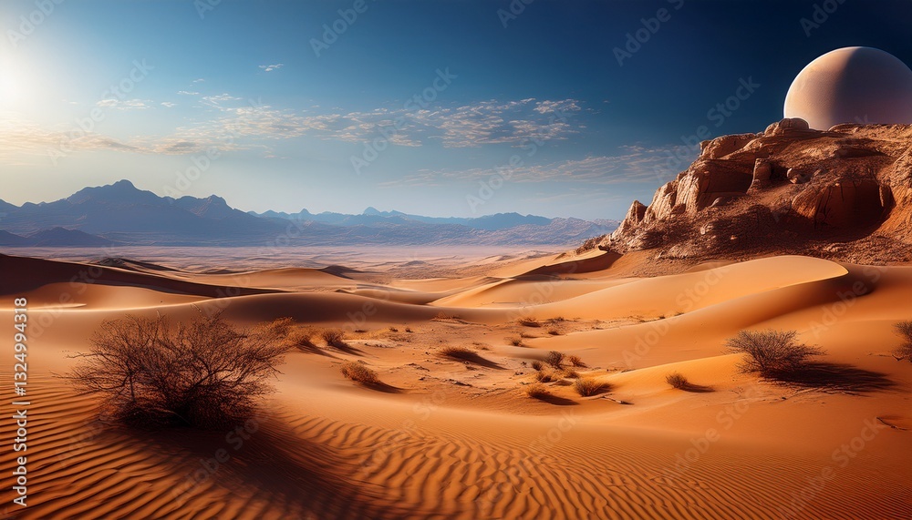 Naklejka premium desert planet