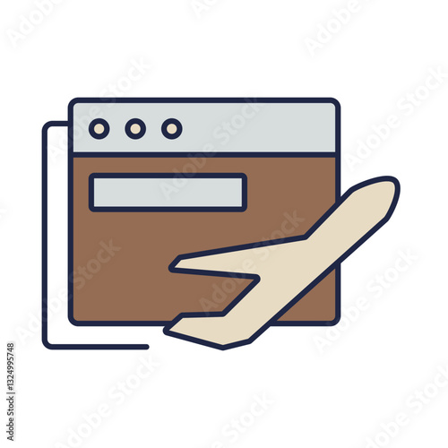 landing page icons isolated on White Background. Flat style design