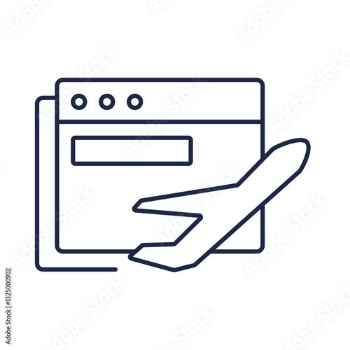landing page icons isolated on White Background. Flat style design