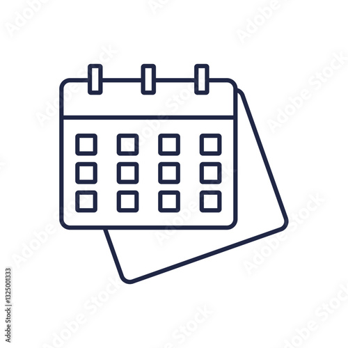 calendar icons isolated on White Background. Flat style design