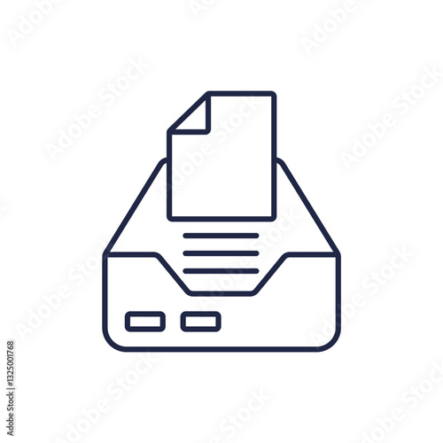 Inbox icons isolated on White Background. Flat style design