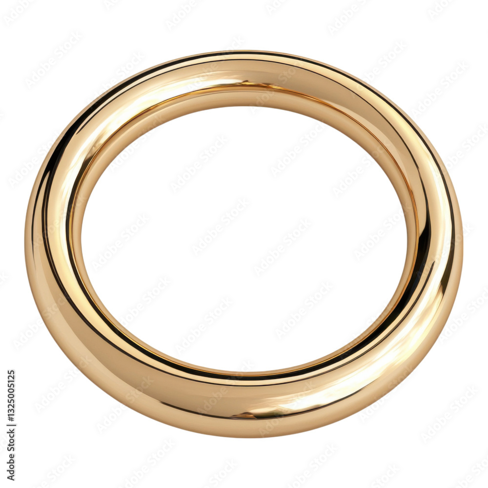 A polished gold ring featuring a smooth, rounded design with a reflective surface. A polished gold ring featuring a smooth, rounded design with a reflective surface.