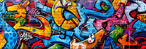 Wallpaper Mural Bold, Vibrant Urban Slang - A Representation of Graffiti Culture and Street Art Torontodigital.ca