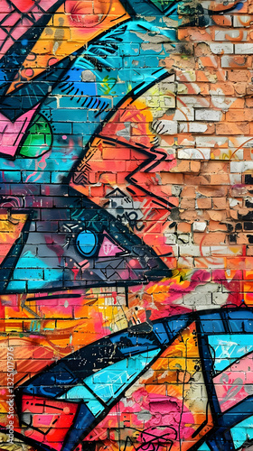 Bold, Vibrant Urban Slang - A Representation of Graffiti Culture and Street Art