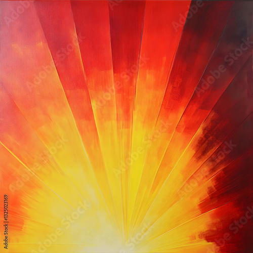 Abstract swirling flames with intense orange and red hues, radiating bright energy