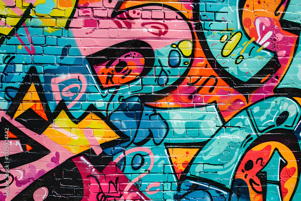 Bold, Vibrant Urban Slang - A Representation of Graffiti Culture and Street Art Bold, Vibrant Urban Slang - A Representation of Graffiti Culture and Street Art