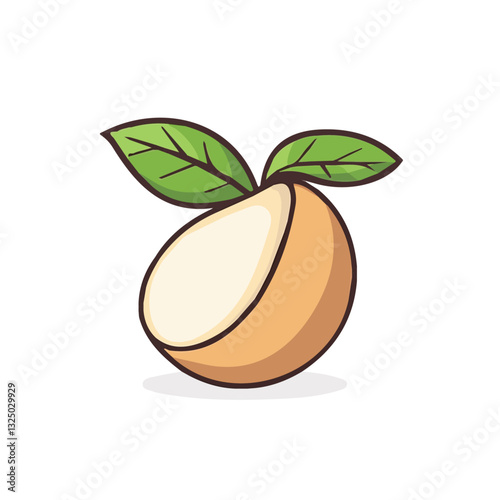 Sapodilla Icon | Crisp & Aesthetic Vector Graphic.
