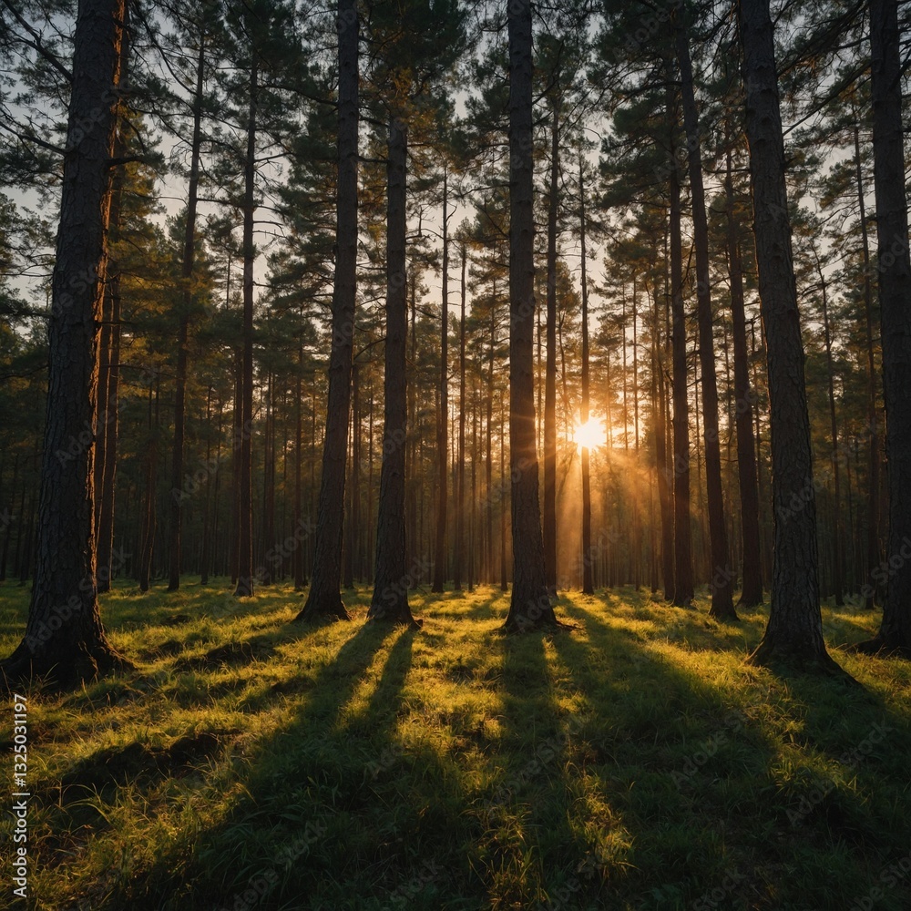 Obraz premium morning in the forest