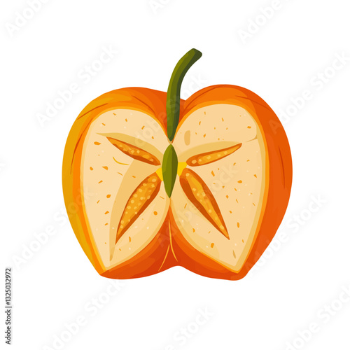 African Star Apple Icon – Simple Vector Illustration of the African Star Apple
