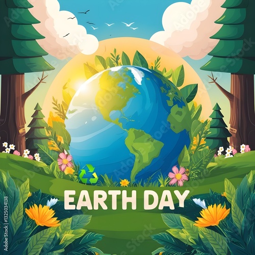 earth day Concept with Eco-Friendly Elements