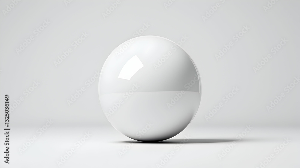 White Sphere on a Bright White Background White Sphere on a Bright White Background
