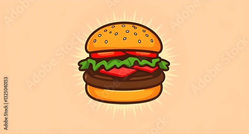 fast food burger icon