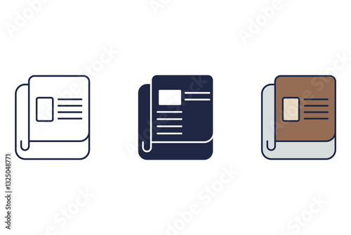news icons isolated on White Background. Flat style design