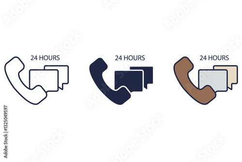 all day icons isolated on White Background. Flat style design