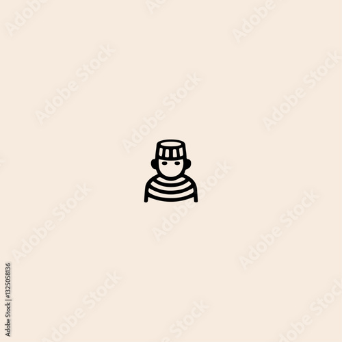 Criminal, Police and Prison icon flat vector design. 