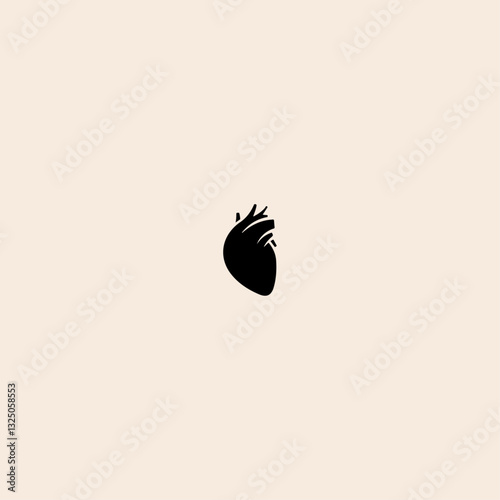 Human Heart icon flat vector design. 