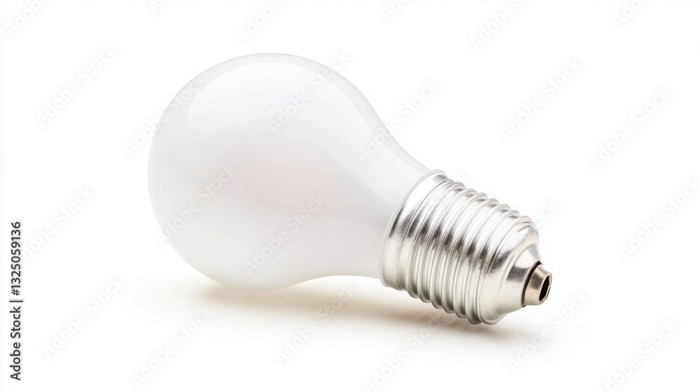 A bright white LED spotlight bulb for recessed lighting, white background A bright white LED spotlight bulb for recessed lighting, white background