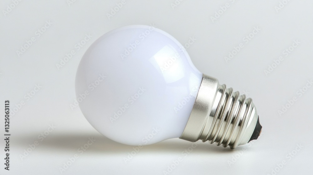 A minimalist LED bulb with a modern cylindrical shape, white background A minimalist LED bulb with a modern cylindrical shape, white background