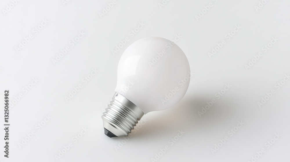 A smart LED bulb with adjustable brightness and color, white background A smart LED bulb with adjustable brightness and color, white background