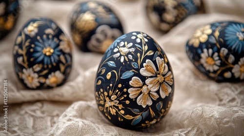 An Easter decoration with cool chicken and egg. Easter holiday concept.