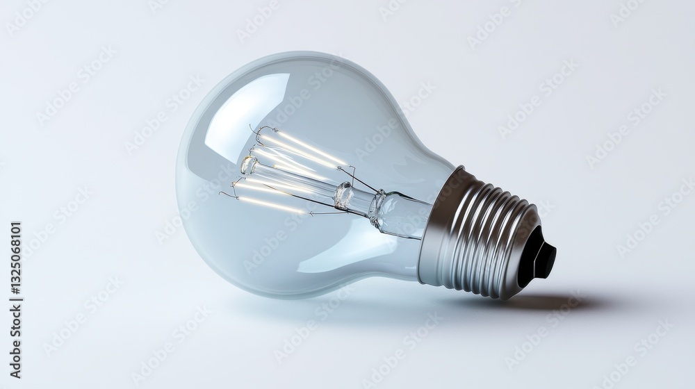 A stylish industrial-style LED filament bulb, isolated on white A stylish industrial-style LED filament bulb, isolated on white