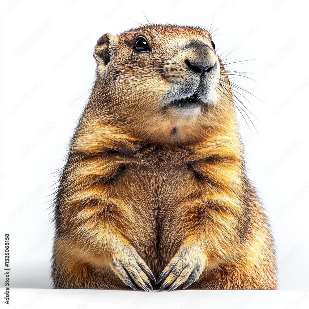 Fototapeta premium Closeup view of cute groundhog