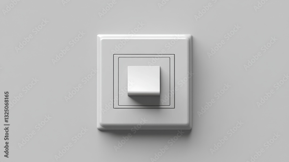 A stylish touch-sensitive switch panel on a white surface A stylish touch-sensitive switch panel on a white surface