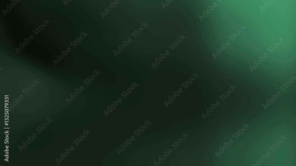 Smooth gradient transitions from a dark shade to a vibrant deep green hue, creating a soft flowing effect.
