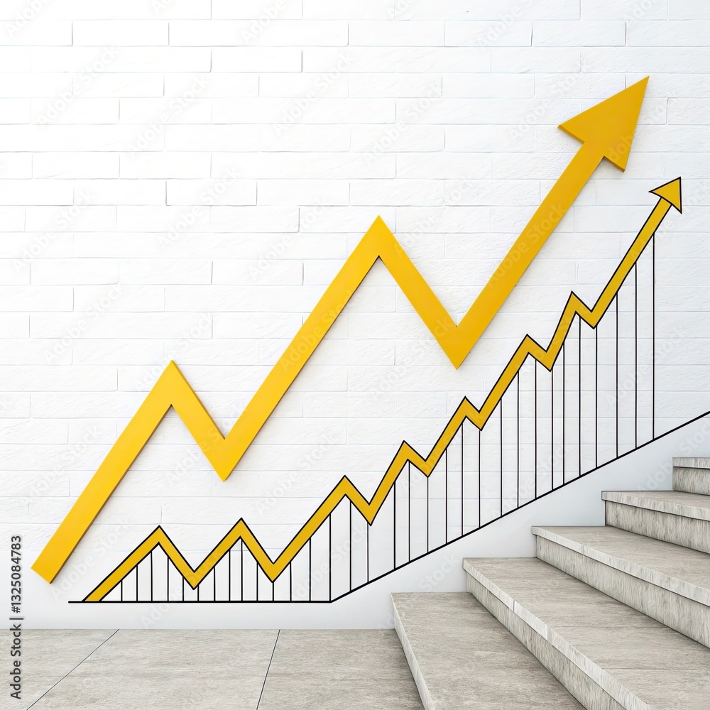 business graph with arrow business graph with arrow