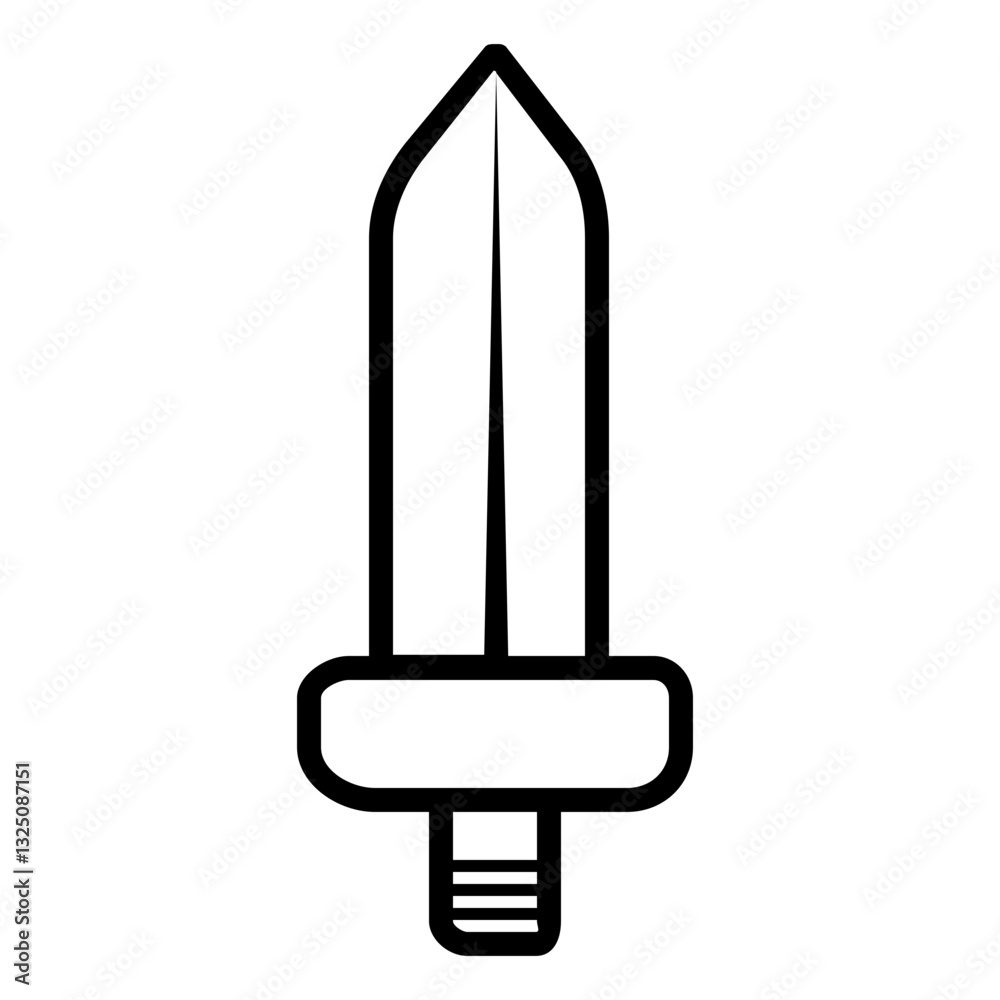 Fototapeta premium Sword Icon: Medieval Blade Weapon for Combat and Fantasy Games