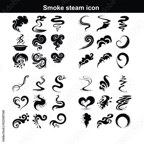 Aromas vaporize icons. Smells vector line icon set, hot aroma, stink or cooking steam symbols, smelling Coffee icon Smoke vector icon