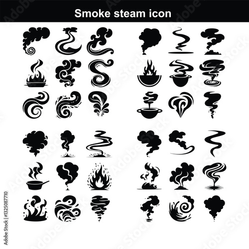 Aromas vaporize icons. Smells vector line icon set, hot aroma, stink or cooking steam symbols, smelling Coffee icon Smoke vector icon