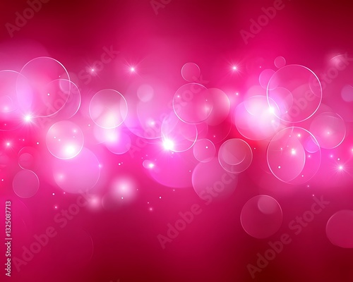 Pink Bokeh Lights Abstract Background.