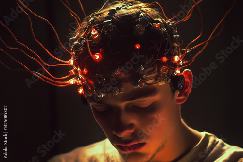 Neural Interface Experiment – A Futuristic Vision of Mind and Technology photo