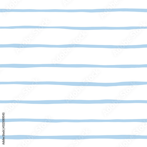 Blue stripes seamless pattern. Cute baby lines print. Watercolor sea stripes background