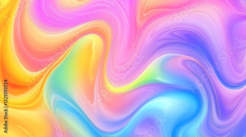 Wallpaper Mural Abstract Swirls Rainbow Background Illustration Torontodigital.ca