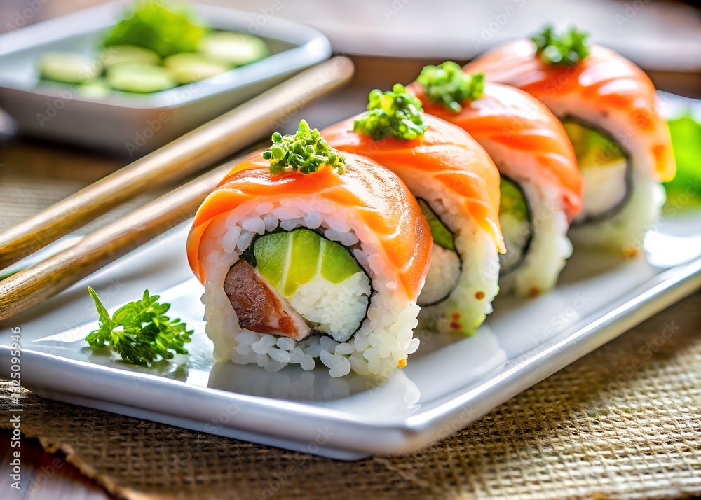 sushi with salmon sushi with salmon