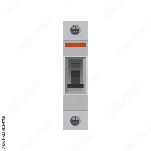 Automatic circuit breaker, switch, cutout. Vector illustration