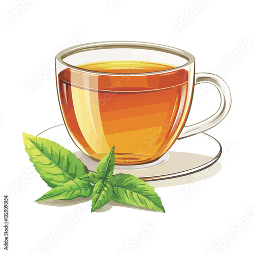 cup of tea with mint