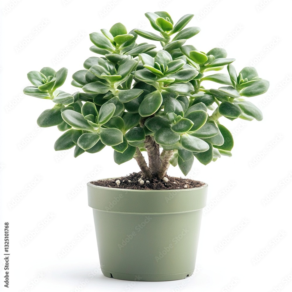 Lush green succulent in a pot. Lush green succulent in a pot.