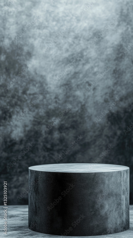Luxury podium crafted from matte concrete for showcasing men's goods Luxury podium crafted from matte concrete for showcasing men's goods