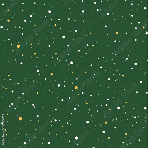 Green Abstract Background with White and Gold Circles