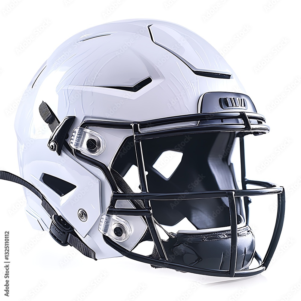 Fototapeta premium Football helmet isolated on white background for design use