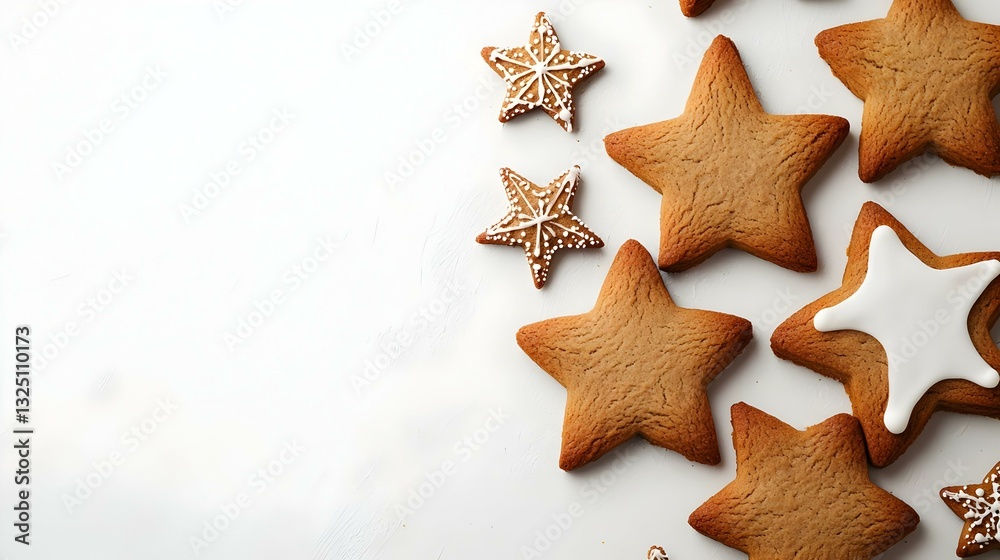 Star shaped gingerbread cookies for Christmas Star shaped gingerbread cookies for Christmas