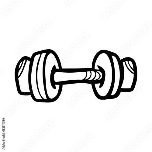 Dumbbell icon representing fitness, strength training concept
